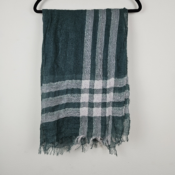 J.Crew Linen Blend Raw Hem Scarf Made In Italy - Picture 1 of 4